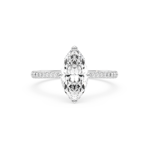 marquise with 18k white gold metal and marquise shape diamond