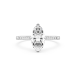 marquise with 18k white gold metal and marquise shape diamond